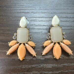 J. Crew Signed Gold Tone Rhinestones Pierced‎ Post Back